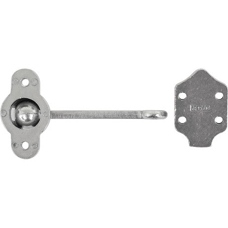 Heavy-Duty Aluminum Door Hold Back - 4 Inch Hook and 2-Position Keeper