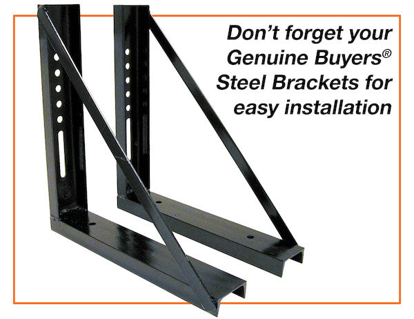 1702311 - 18x18x48 Inch Black Steel Underbody Truck Box with Built-In Shelf - 3-point Latch