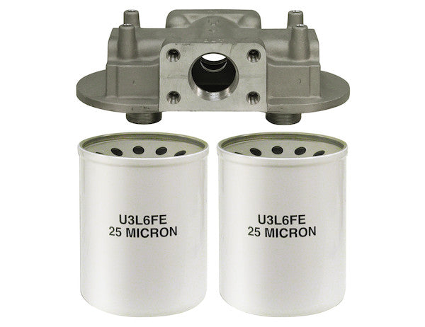 HFA41025 - 90 GPM Return Line Filter Assembly 1-1/2 Inch NPT/10 Micron/25 PSI Bypass