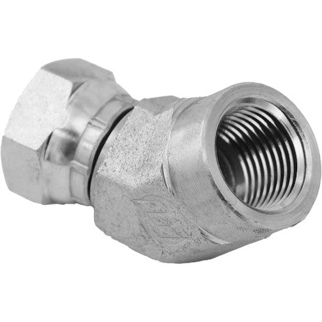 1/2-14 Inch NPSM Female Pipe Swivel To 1/2-14 Inch Female Pipe 45?? Elbow