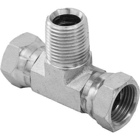 Female Pipe Swivel to Male Pipe Branch Tee