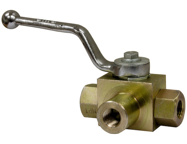 HBV3W075 - 3/4 Inch NPTF 3-Port High Pressure Ball Valve