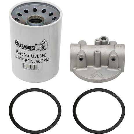 HFA21025 - 50 GPM Return Line Filter Assembly 1-1/4 Inch NPT/10 Micron/25 PSI Bypass