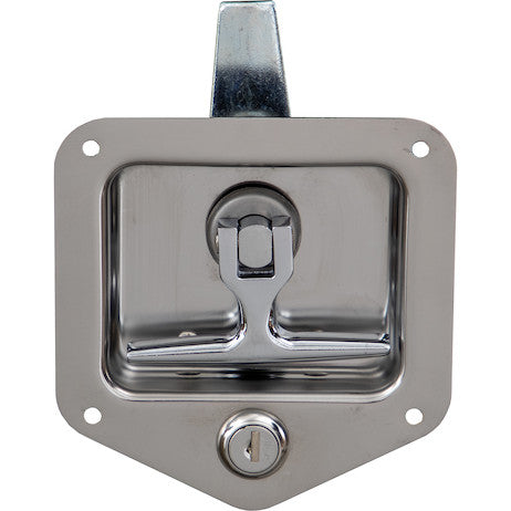 Stainless Steel Junior Single Point Locking Paddle Latch - Thru-Hole Mount