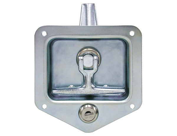 Stainless Steel Flush Mount Single-Point T-Handle Latch Assembly with Mounting Holes