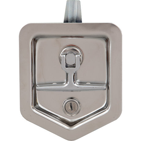 6-Inch Stainless Steel Single- Point T-Handle Latch with key cylinder, gasket and keys  