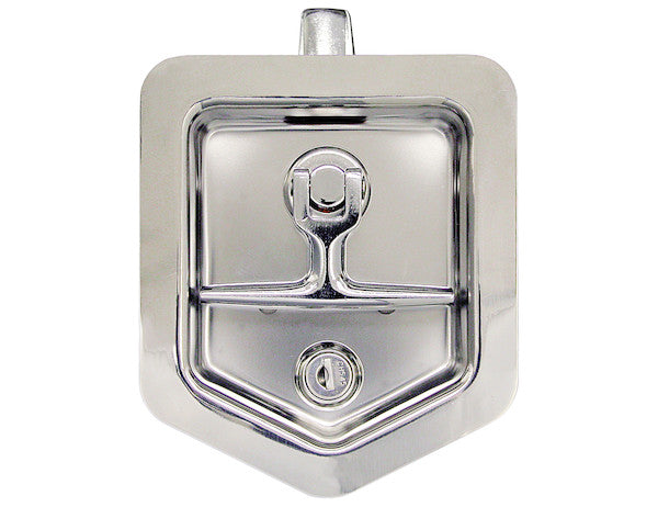 6-Inch Stainless Steel Single- Point T-Handle Latch with key cylinder, gasket and keys  