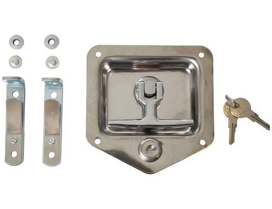 Stainless Steel Flush Mount 2-Point T-handle latch (latch only, no rods)