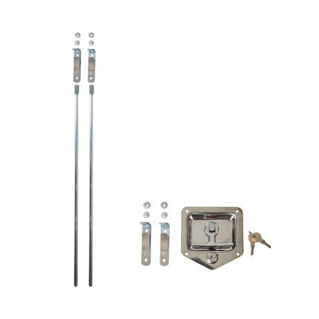 Stainless Steel Flush Mount 2-Point T-handle latch kit