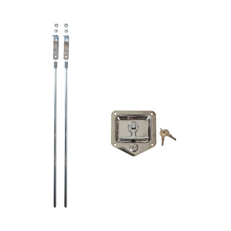 Stainless Steel Flush Mount 2-Point T-handle latch kit