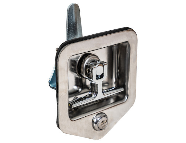 Stainless Steel Flush Mount Single-Point T-handle latch assembly with Mounting Studs
