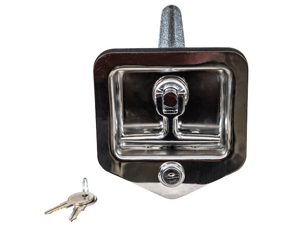 Stainless Steel Flush Mount Single-Point T-Handle Latch Assembly with Mounting Holes