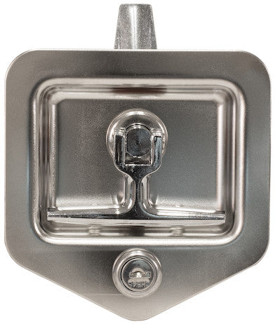 Zinc Plated Steel Flush Mount Single Point T-Handle Latch Assembly with Mounting Holes