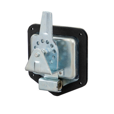 Zinc Plated Steel Flush Mount Single Point T-Handle Latch Assembly with Mounting Holes