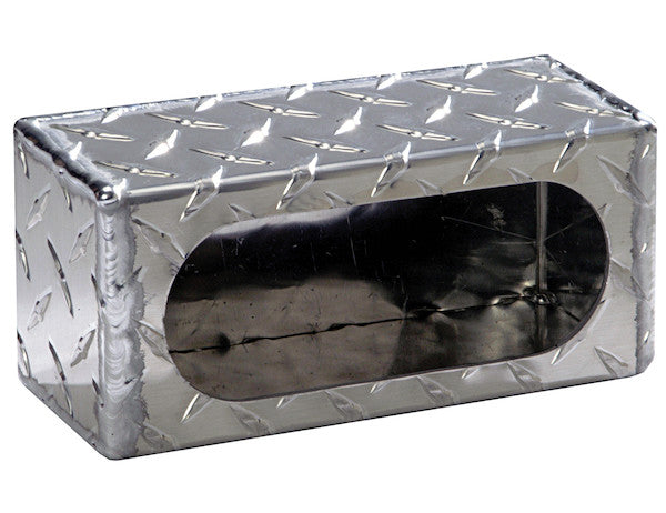 LB383ALDT - Single Oval Light Box Diamond Tread Aluminum