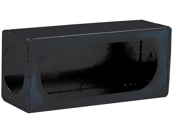 LB383SL - Single Oval Light Box Black Powder Coated Steel With Side Light