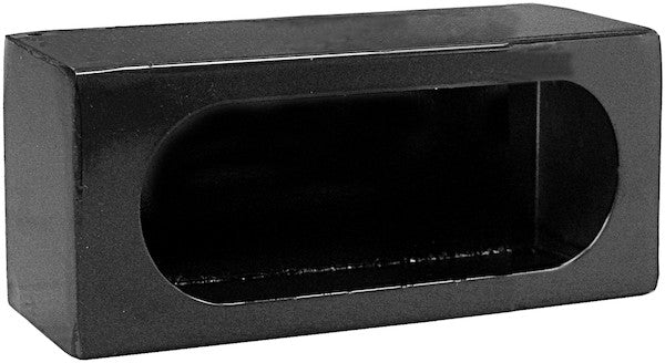 LB383 - Single Oval Light Box Black Powder Coated Steel