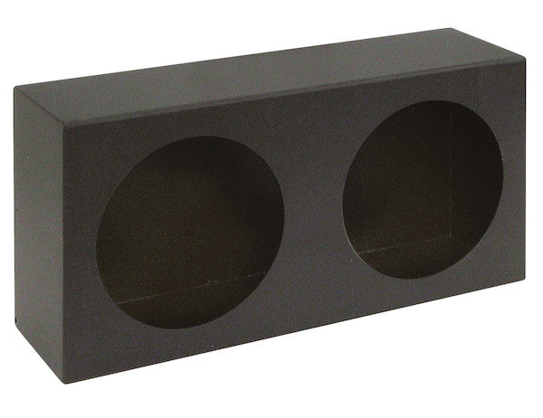 LB6123 - Dual Round Light Box Black Powder Coated Steel