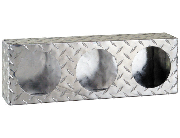 LB6183ALDT - Triple Round Light Box Diamond Tread Aluminum