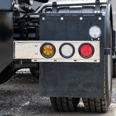30 Inch Stainless Steel Light Boxes with Mudflap Mounts - Complete Kit (Includes Driver and Passenger Side Boxes)