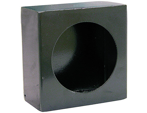 LB663 - Single Round Light Box Black Powder Coated Steel