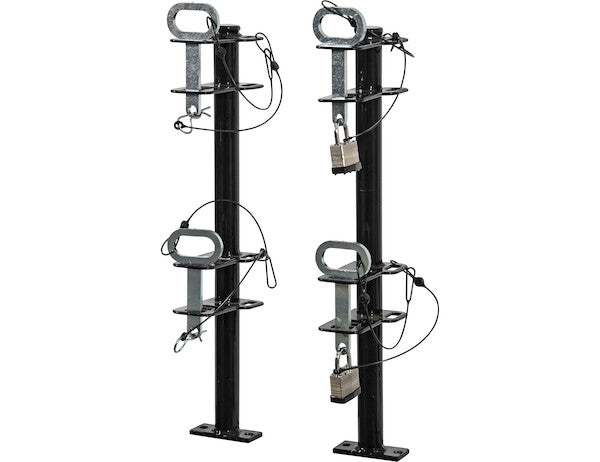 LT13 - 3-Position Channel Style Lockable Trimmer Rack for Open Landscape Trailers