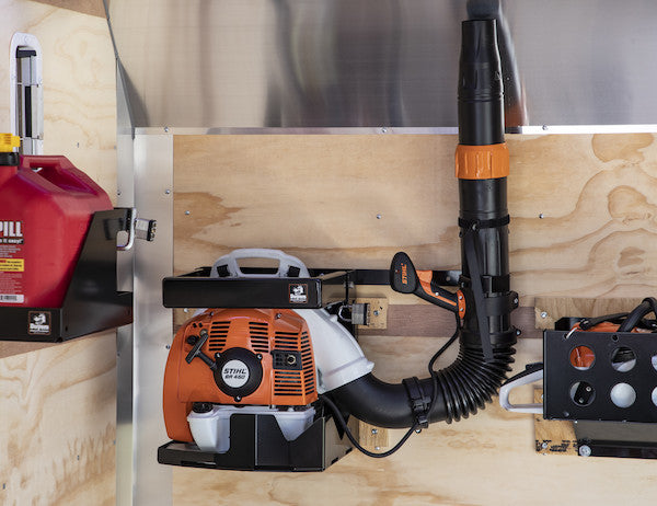 Lockable Universal Backpack Blower Rack