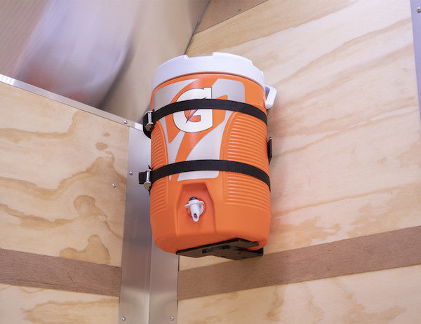 Water Cooler Rack for Open/Enclosed Landscape Trailers