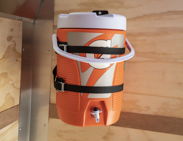 Water Cooler Rack for Open/Enclosed Landscape Trailers