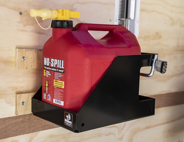 Locking Gas Container Rack for Open/Enclosed Landscape Trailers