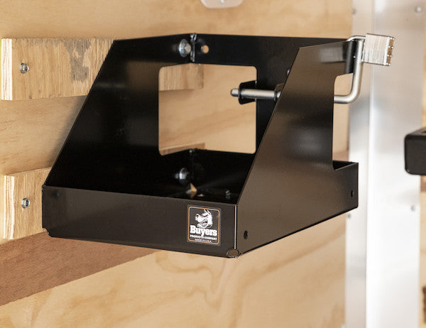 Locking Gas Container Rack for Open/Enclosed Landscape Trailers