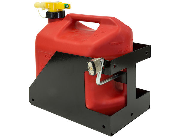 Locking Gas Container Rack for Open/Enclosed Landscape Trailers