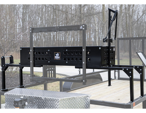 Multi-Purpose Storage Basket for Landscape Trailers