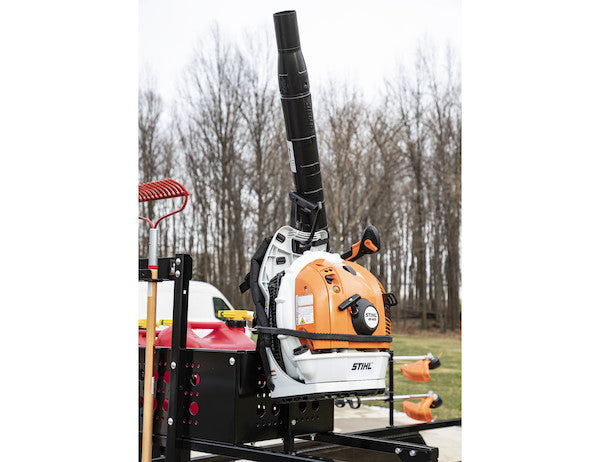 Multi-Purpose Storage Basket for Landscape Trailers