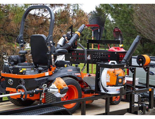 Multi-Purpose Storage Basket for Landscape Trailers