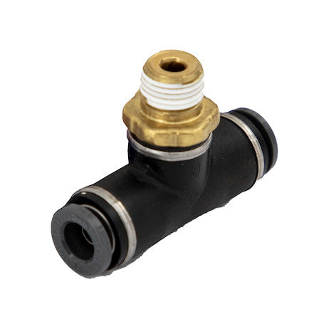 Brass/Poly DOT Push-In Swivel Male Branch Tee 1/4 Inch Tube OD x 1/8 Pipe Thread