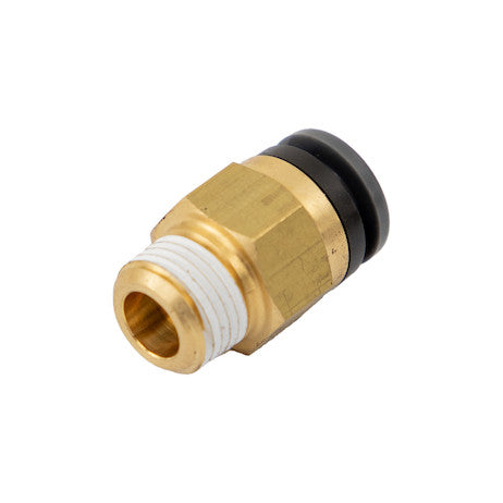 Brass/Poly DOT Push-In Male Connector 1/4 Inch Tube O.D. x 1/8 Inch Pipe Thread