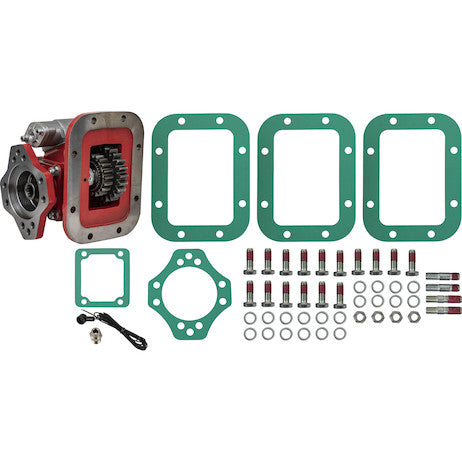 PTO, 8 Bolt, Extra High ratio, Direct mount, Air shift, rotatable mounting flange, 7/8???-13 T splined shaft, Forward position