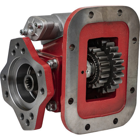 PTO, 8 Bolt, Low ratio, Direct mount, Air shift, rotatable mounting flange, 7/8???-13 T splined shaft, rear position