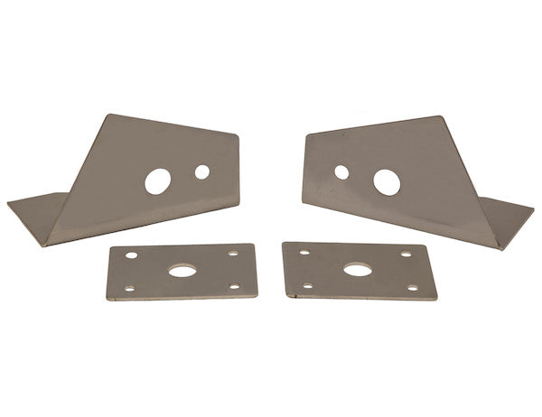 Stainless Steel Truck Hood Light Brackets For Use With Single Stud Plow Lights