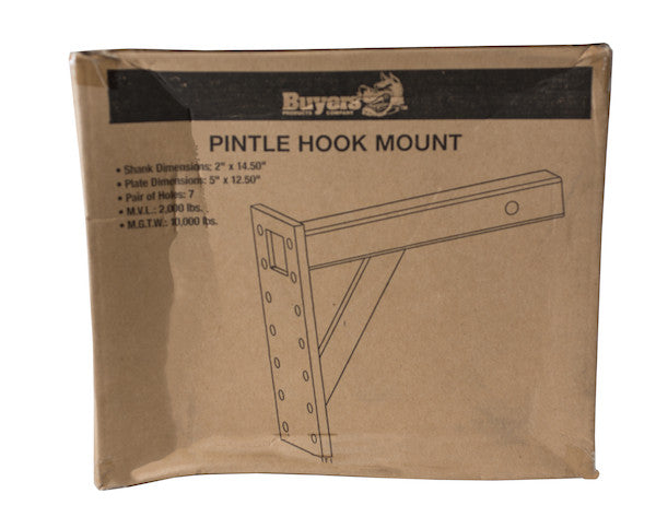 2 Inch Pintle Hitch Mounting Plate - 6 Position, 14.5 Inch Shank