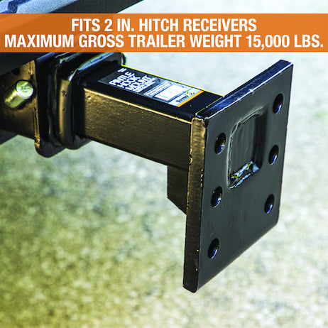 2 Inch Pintle Hitch Mounting Plate - 2 Position, 10 Inch Shank