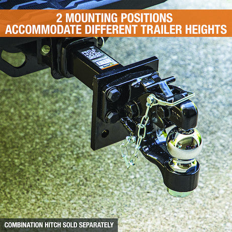 2 Inch Pintle Hitch Mounting Plate - 2 Position, 10 Inch Shank