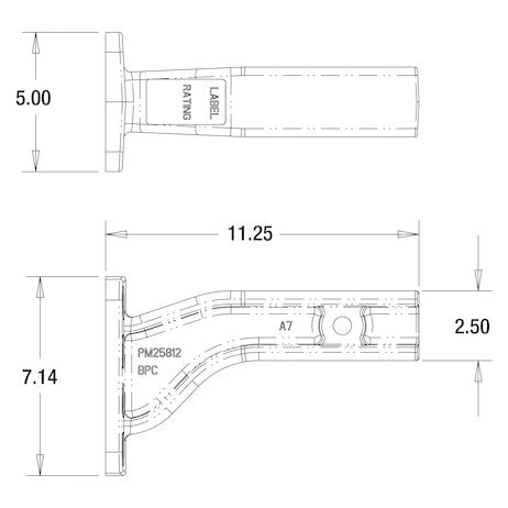 3 Position Pintle Hook Mounting Plate for 2-1/2 Inch Receiver-20,000 M.G.T.W.