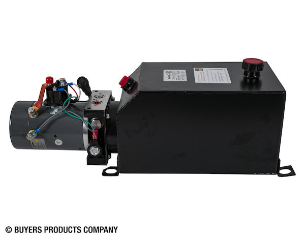 Buyers 3-Way DC Power Unit-Electric Controls Horizontal 3 Gallon Steel Reservoir
