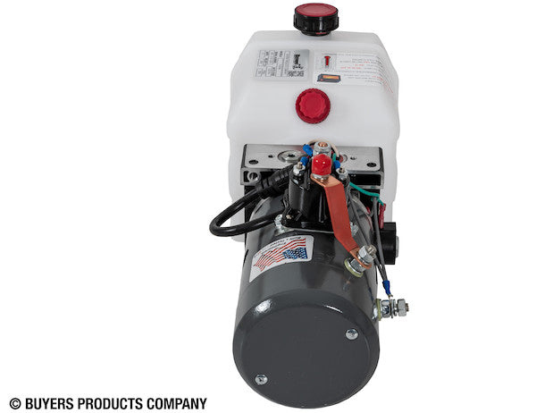 Buyers 3-Way DC Power Unit-Electric Controls Horizontal 0.75 Gallon Poly Reservoir