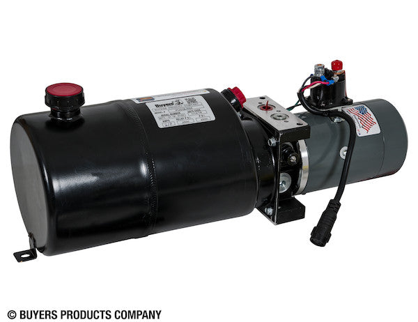 Buyers 3-Way DC Power Unit with 1.5 Gallon Steel Reservoir and Electric Controls