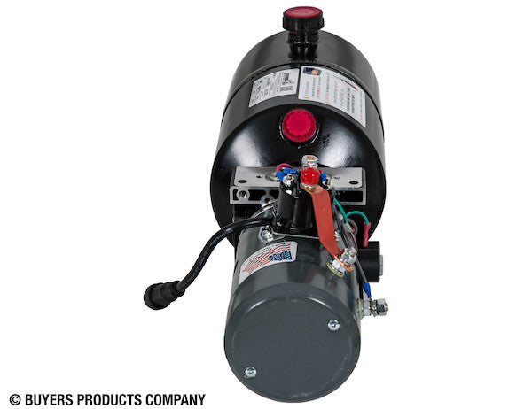 Buyers 3-Way DC Power Unit with 1.5 Gallon Steel Reservoir and Electric Controls