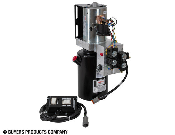 4-Way/3-Way DC Power Unit-Electric Controls Vertical 0.75 Gallon Reservoir