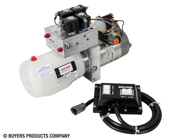 4-Way/3-Way DC Power Unit-Electric Controls Horizontal 0.32 Gallon Reservoir